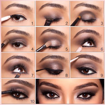 Kim Kardashian Smokey Eyes Step By